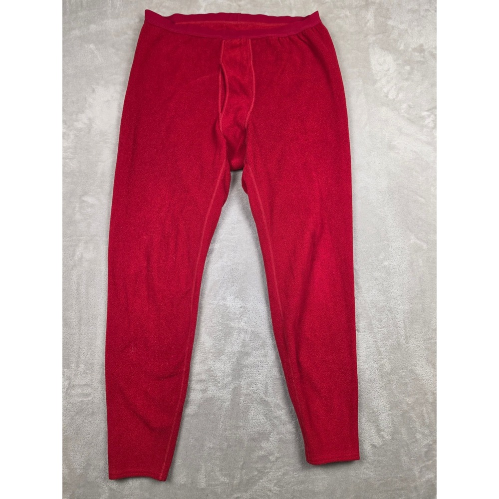 Vintage Patagonia Capilene Pants Men XL Red Fleece Baselayer Thermal Made in USA
